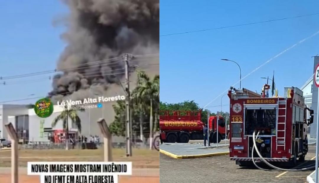 Incêndio atinge IFMT em Alta Floresta e destrói biblioteca e almoxarifado