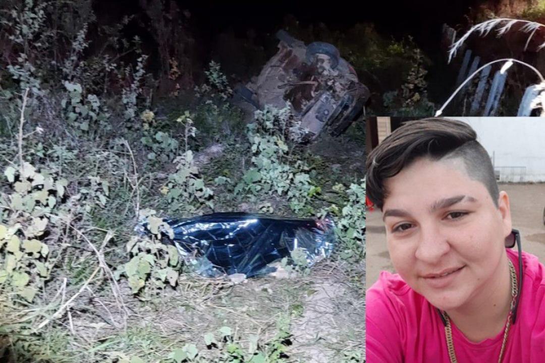 Mulher morre e homem fica ferido após carro capotar em rodovia de MT