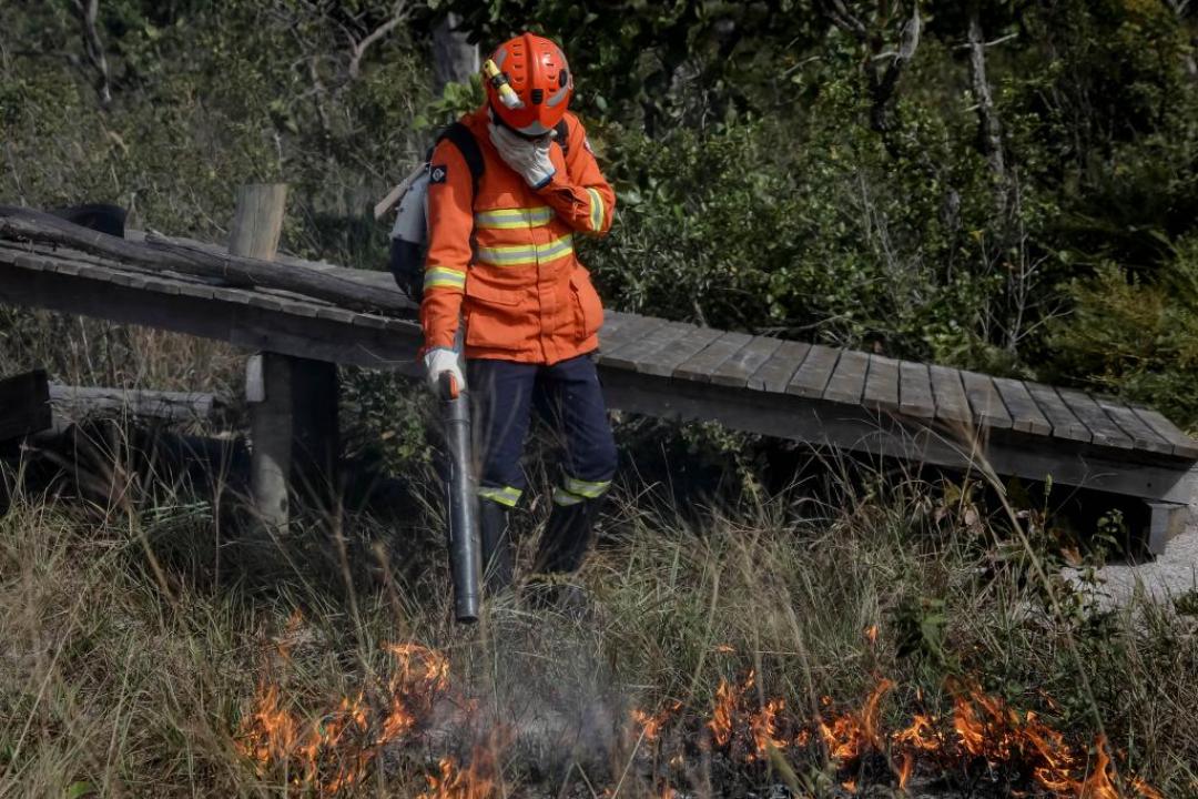 Corpo de Bombeiros combate 15 incêndios florestais em Mato Grosso nesta quarta-feira (17)