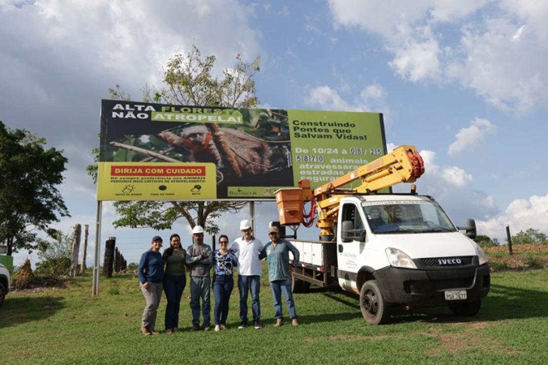 Programa ambiental em Alta Floresta registra quase 6 mil travessias seguras de primatas