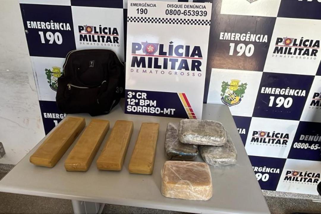 Polícia Militar apreende sete quilos de diversos entorpecentes em Sorriso