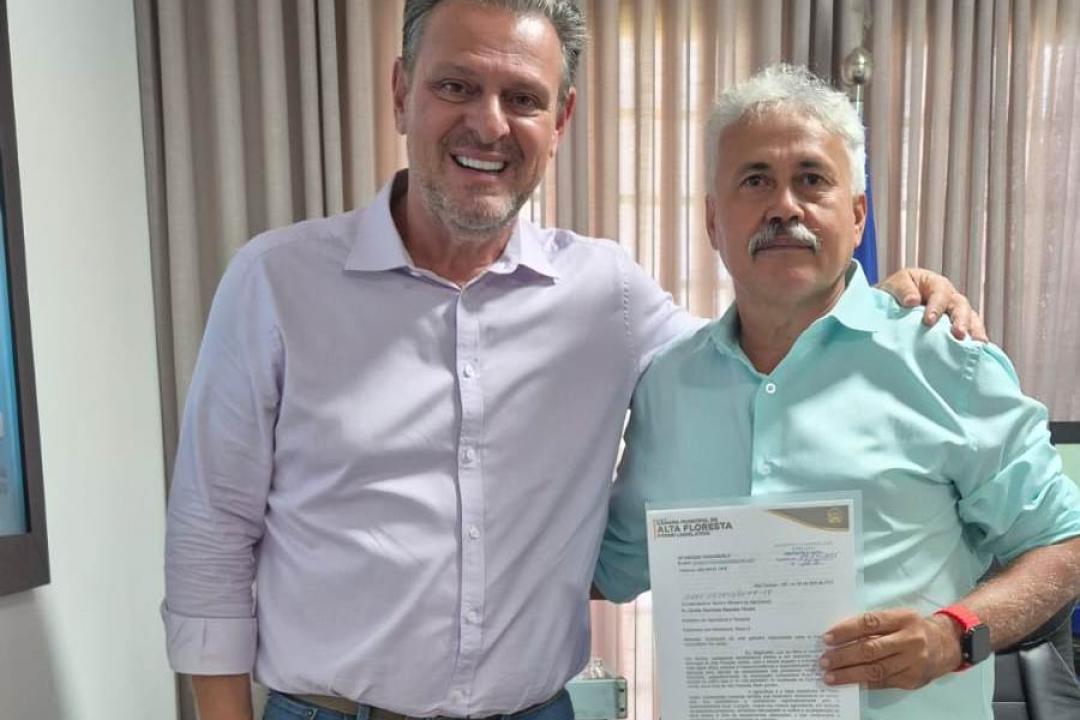 Vereador Naldo da Pista protocola novos pedidos de implementos agrícolas ao Ministro Carlos Fávaro