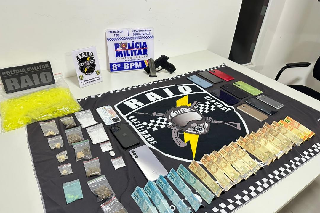 Polícia apreende drogas e materiais de tráfico em residências de Alta Floresta