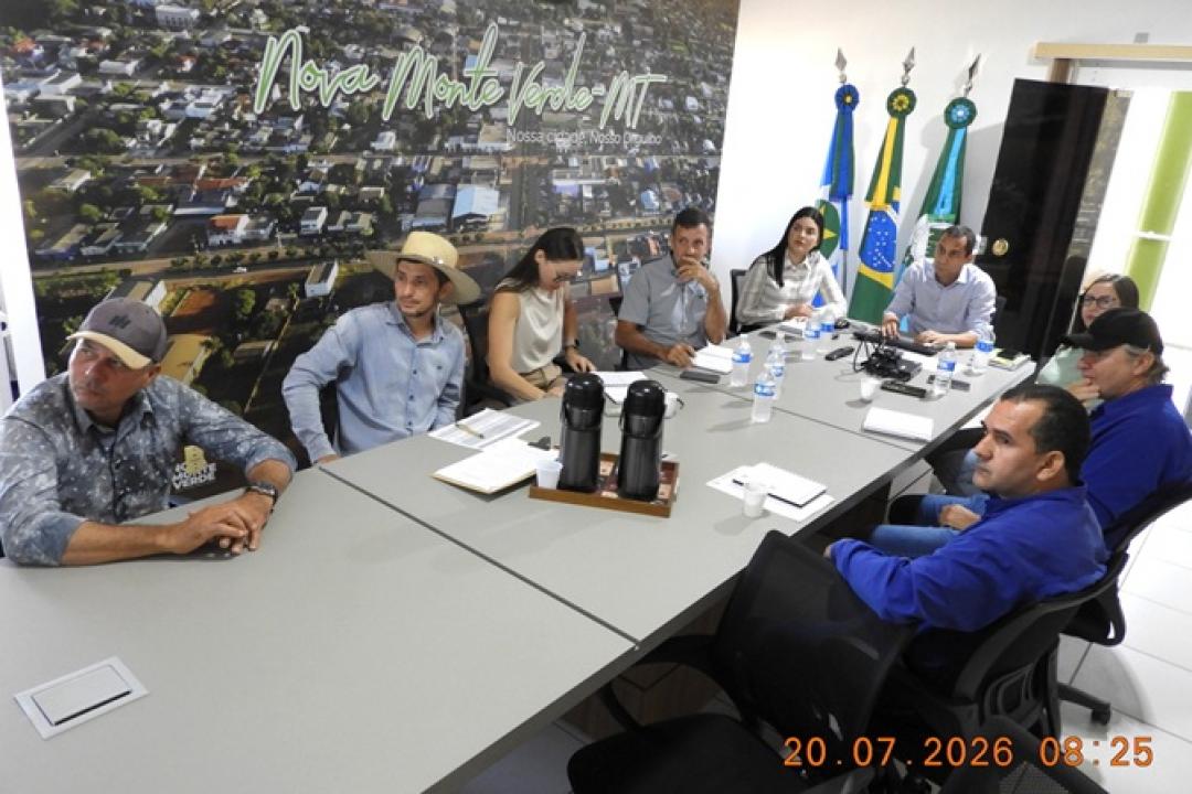 Prefeito e equipe definem detalhes da programação do 35º aniversário de Nova Monte Verde