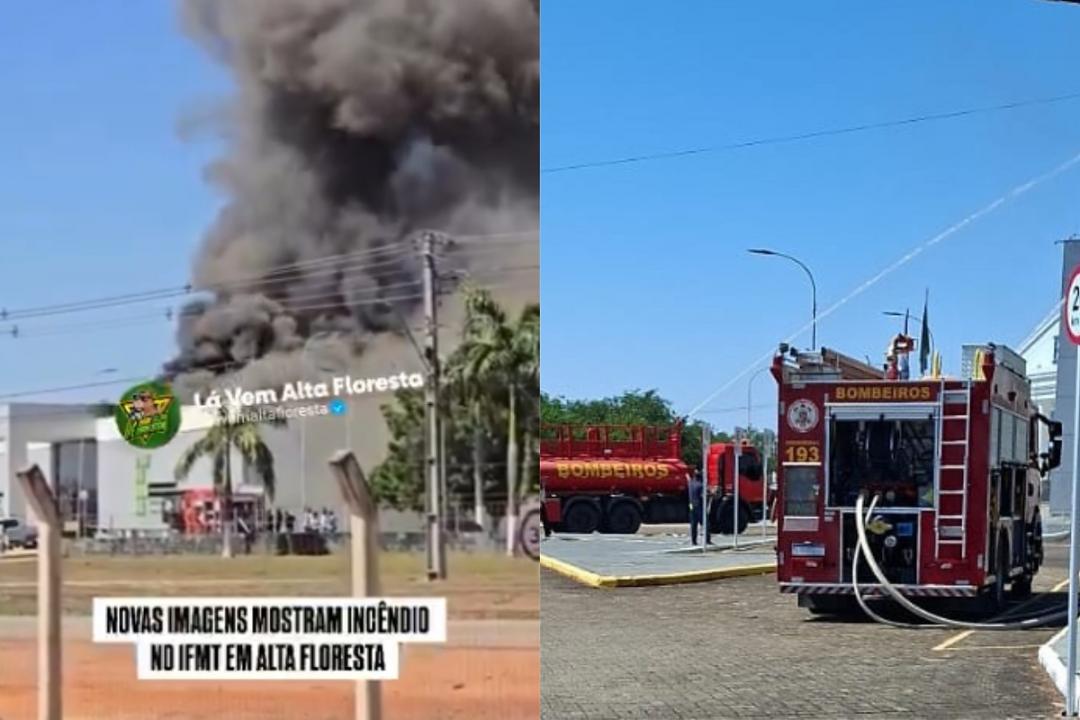 Incêndio atinge IFMT em Alta Floresta e destrói biblioteca e almoxarifado