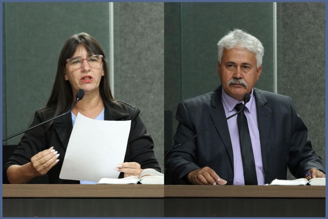 Naldo da Pista e Leonice Klaus cobram informações sobre caminhões-pipa disponíveis no município