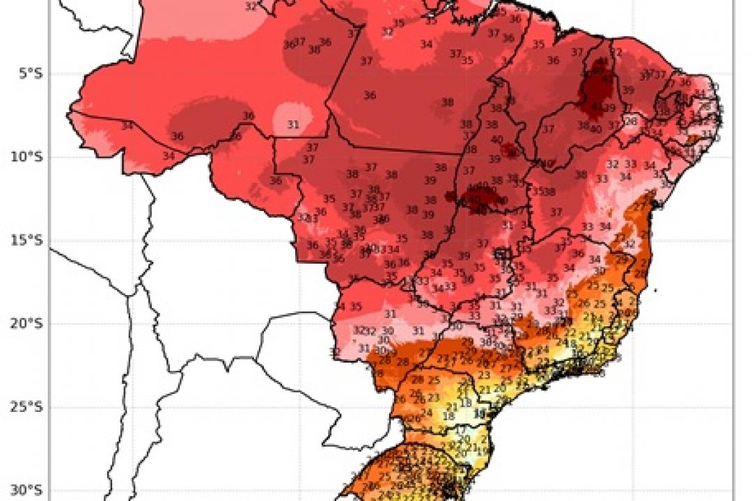 Calor pode superar 40 °C em oito estados até quarta-feira (30)