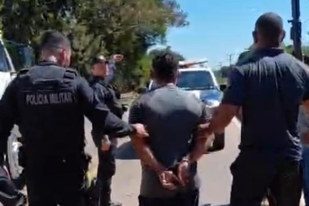 Caçada policial termina com ladrão pulando de ponte em Mato Grosso