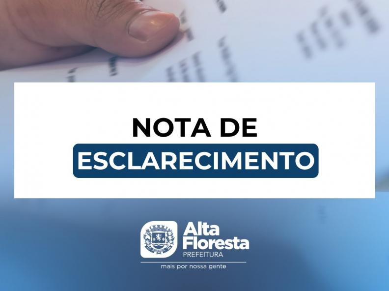 Nota de Esclarecimento - Processo Seletivo Público