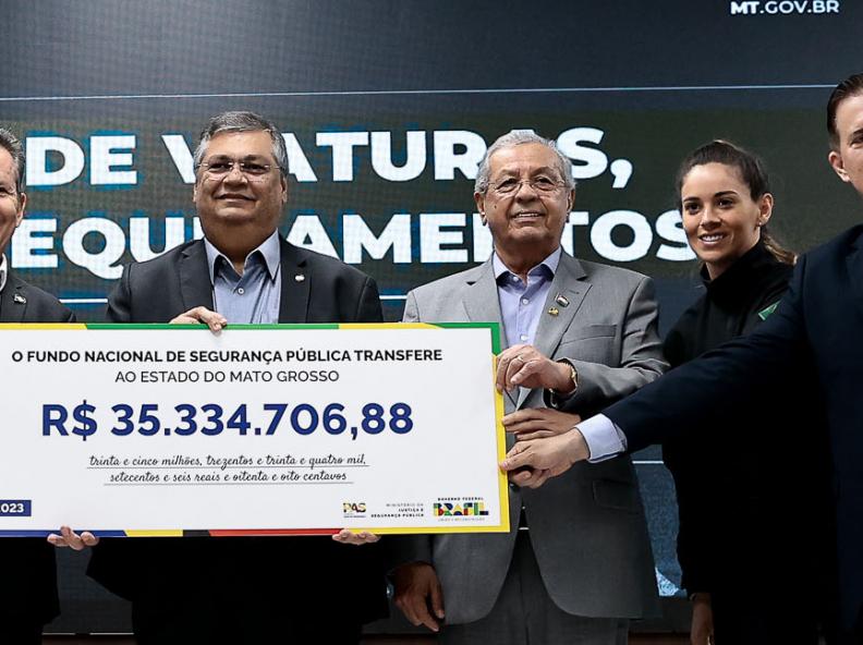 Governador e ministro da Justiça assinam parceria para investimentos de R$ 87,6 milhões na Segurança Pública de MT