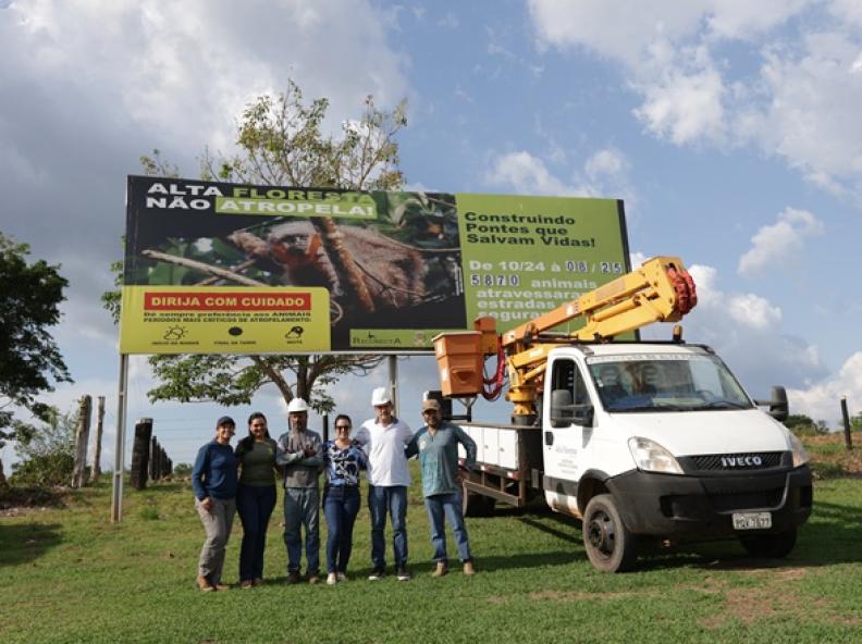 Programa ambiental em Alta Floresta registra quase 6 mil travessias seguras de primatas