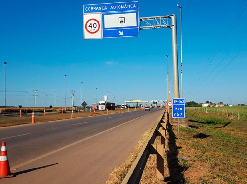 Pedágio em 9 praças na BR-163 de Sinop a MS fica mais caro a partir desta quarta-feira