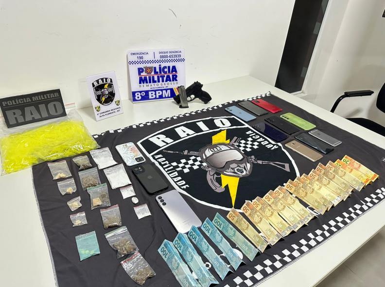 Polícia apreende drogas e materiais de tráfico em residências de Alta Floresta
