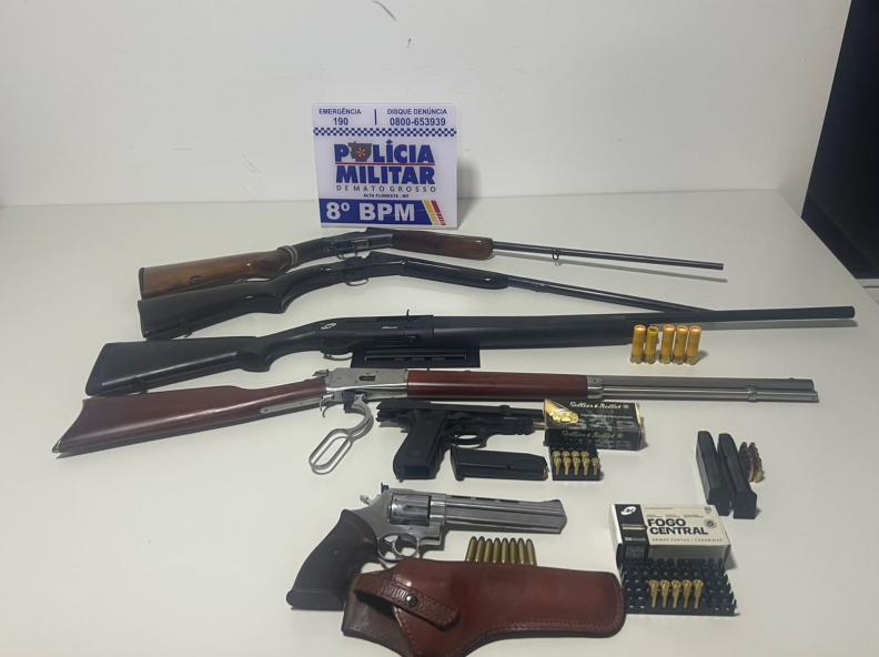 Polícia Militar evita feminicídio e prende homem com arsenal ilegal em Alta Floresta