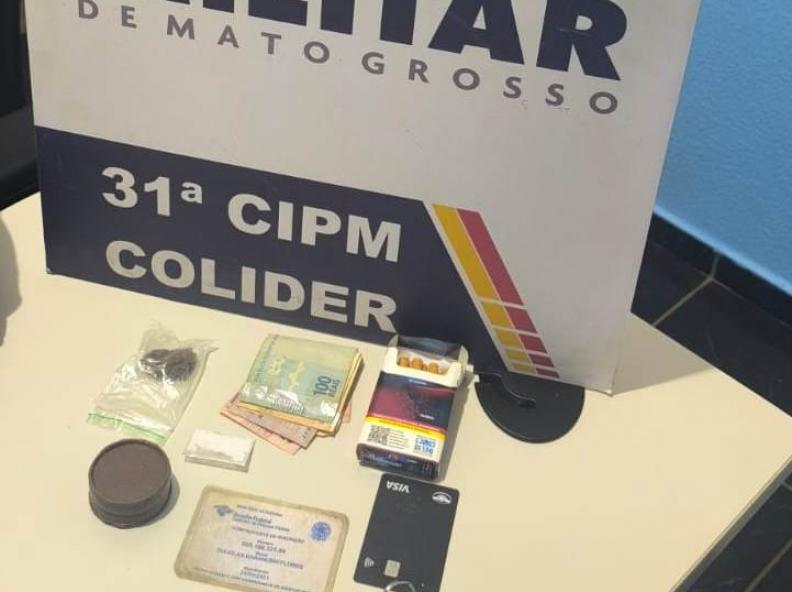 Condutor foge de abordagem policial em alta velocidade em Colíder e é preso por direção perigosa, tráfico de drogas e resistência