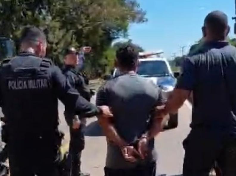 Caçada policial termina com ladrão pulando de ponte em Mato Grosso