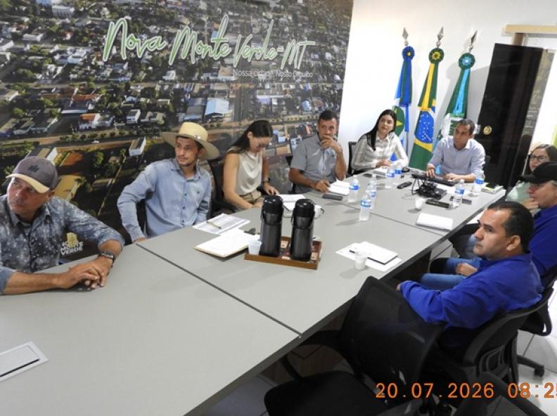 Prefeito e equipe definem detalhes da programação do 35º aniversário de Nova Monte Verde