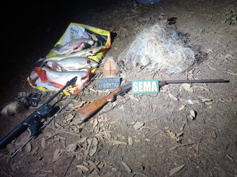 OPERAÇÃO PIRACEMA Sema-MT e PM apreendem 21 kg de pescado ilegal e arma de fogo em Sinop