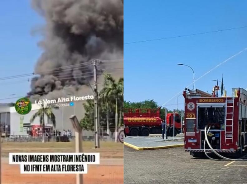 Incêndio atinge IFMT em Alta Floresta e destrói biblioteca e almoxarifado
