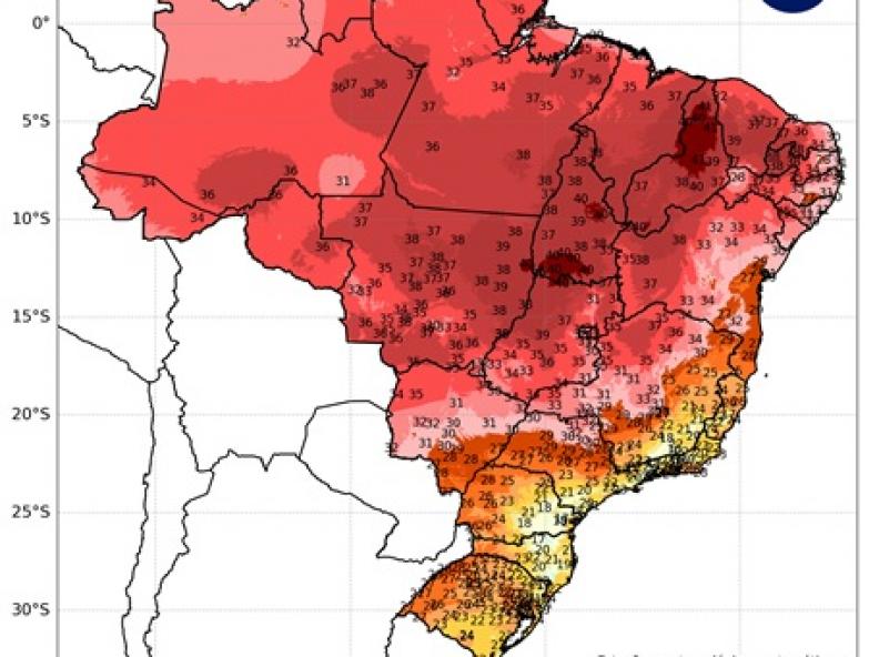 Calor pode superar 40 °C em oito estados até quarta-feira (30)