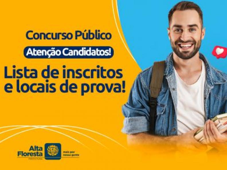 Comissão organizadora do Concurso Público divulga locais e horários das provas