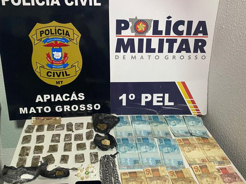 PM apreende 38 porções de drogas e prende dois suspeitos de tráfico