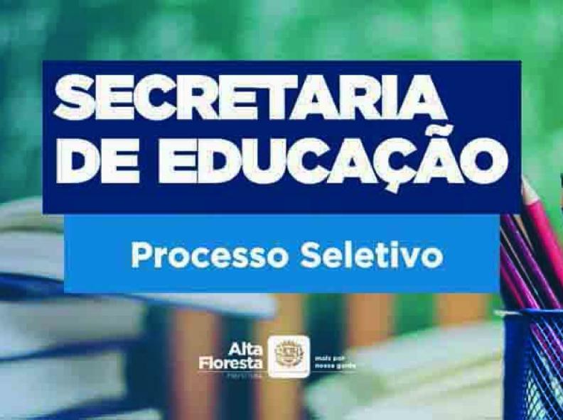 Inscrições do Processo Seletivo da Educação encerram-se no domingo, 8 de dezembro